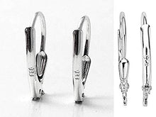Load image into Gallery viewer, Wholesale Sterling Silver Leverback Earring Findings with Teardrop Design, Choose Package Size - BeadPrism