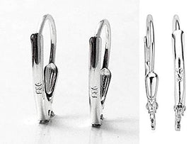 Wholesale Sterling Silver Leverback Earring Findings with Teardrop Design, Choose Package Size - BeadPrism