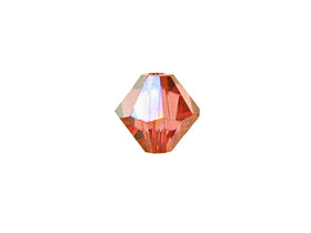 Swarovski Crystal, #5328 Bicone Beads 8mm, Padparadscha AB, Wholesale Packs - BeadPrism