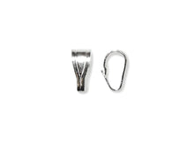 Load image into Gallery viewer, 10 pcs Sterling Silver 10mm Locket Pendant Bail - BeadPrism