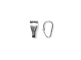 10 pcs Sterling Silver 10mm Locket Pendant Bail - BeadPrism