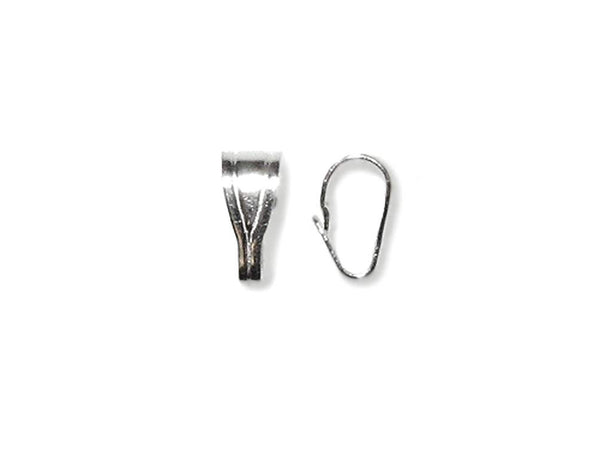 10 pcs Sterling Silver 10mm Locket Pendant Bail - BeadPrism