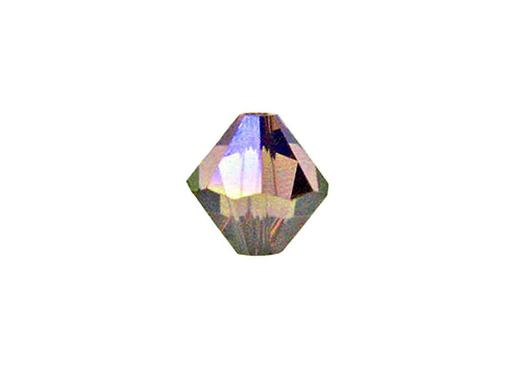 Swarovski Crystal, #5328 Bicone Beads 6mm, Light Rose AB Satin, Wholesale Packs - BeadPrism