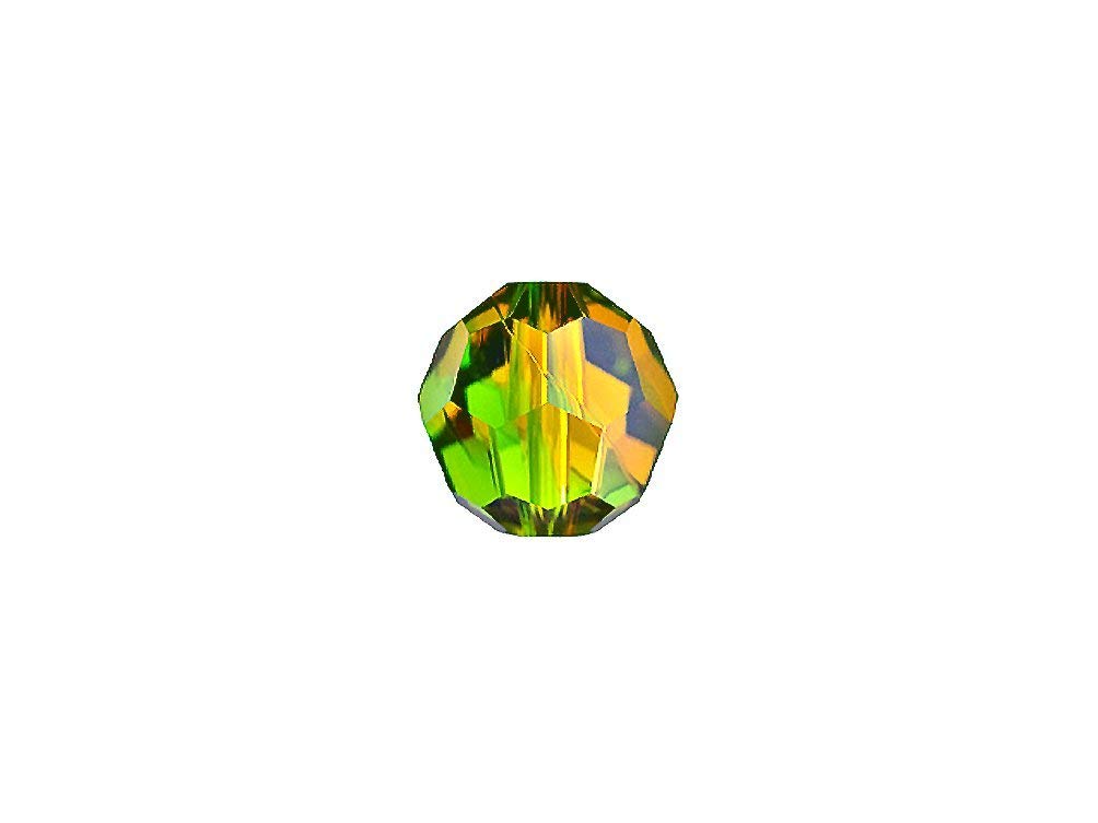 Swarovski 5000 Round Crystal Faceted Beads Fern Green Topaz | 6mm | Small & Wholesale Packs - BeadPrism