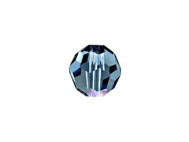 Swarovski 5000 Round Crystal Faceted Beads Denim Blue | 8mm | Small & Wholesale Packs - BeadPrism