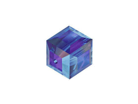 Wholesale Genuine Swarovski 5601 8mm Sapphire AB Cube Beads, Choose Package Size - BeadPrism