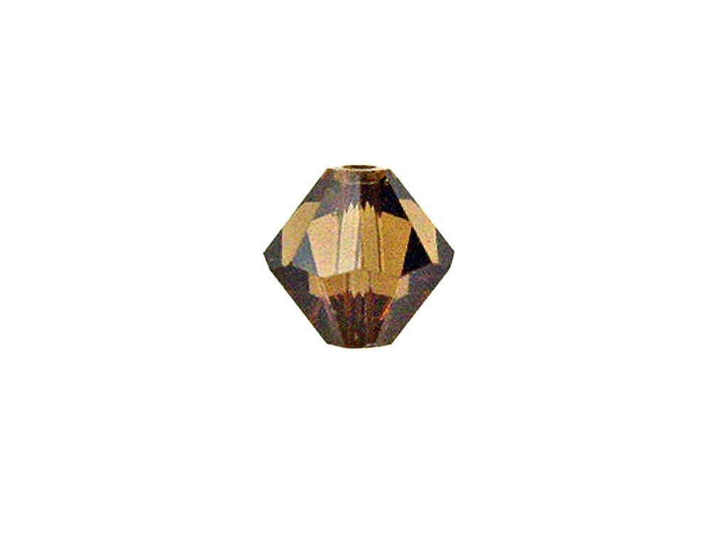 Swarovski Crystal, #5328 Bicone Beads 6mm, Smoked Topaz, Wholesale Packs - BeadPrism