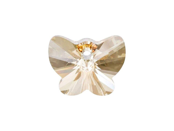 Swarovski Crystal, #6754 Butterfly Pendant 18mm, Crystal Golden Shadow, Wholesale Packs - BeadPrism
