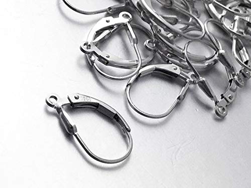 Sterling Silver Anti Tarnish Coating Tear Drop Leverback Earring With Ring, Choose Package Size - BeadPrism