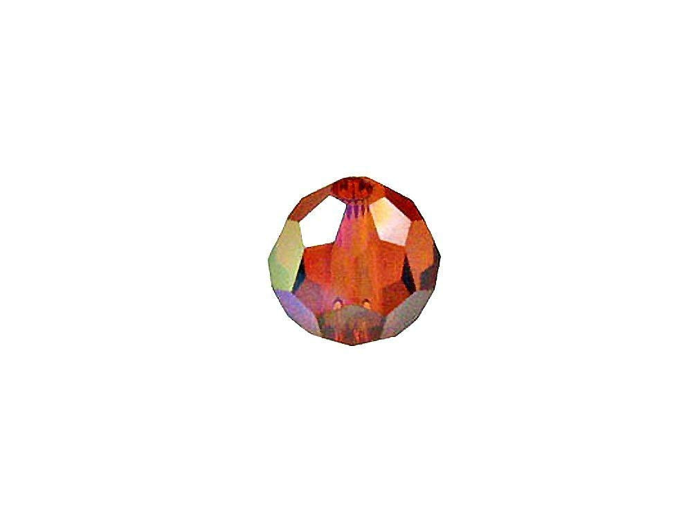 Swarovski 5000 Round Crystal Faceted Beads Indian Red AB | 6mm | Small & Wholesale Packs - BeadPrism