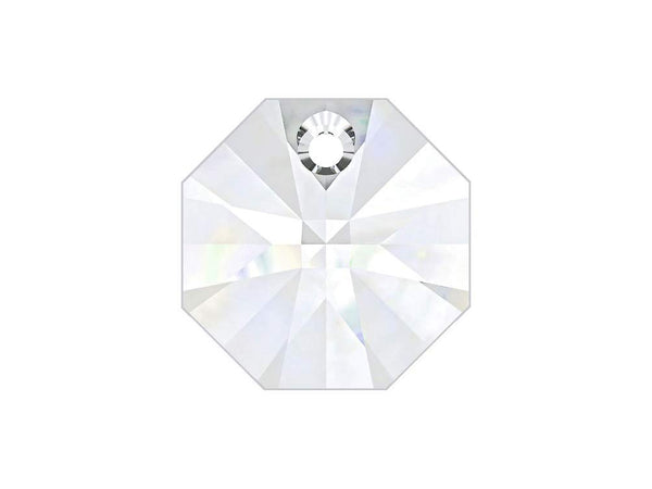 Swarovski Crystal, #6401 Octagon Pendant 8mm, Crystal, Wholesale Packs - BeadPrism