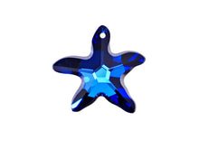 Load image into Gallery viewer, Swarovski Crystal #6721 Starfish Pendant 20mm Crystal Bermuda Blue with Protective coating Wholesale - BeadPrism