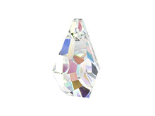 Load image into Gallery viewer, Swarovski Crystal, #6015 Polygon Drops Beads 17mm, Crystal AB, Wholesale Packs - BeadPrism