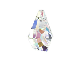 Swarovski Crystal, #6015 Polygon Drops Beads 17mm, Crystal AB, Wholesale Packs - BeadPrism