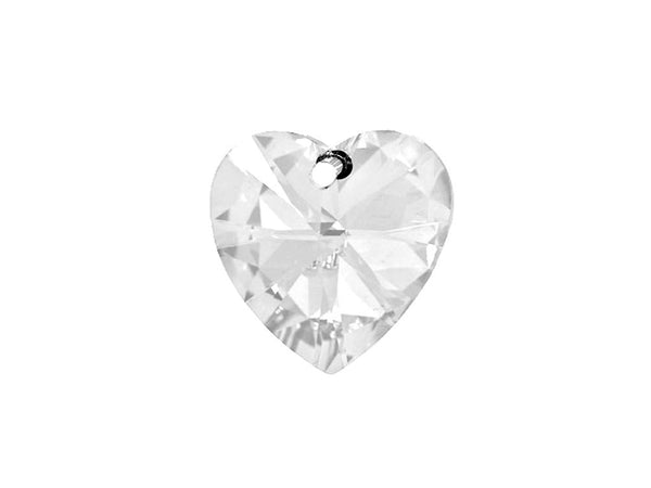 Swarovski Crystal, #6228 Heart Shape Pendant 18mm, Crystal, Wholesale Packs - BeadPrism