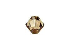Load image into Gallery viewer, Swarovski Crystal, #5328 Bicone Beads 8mm, Light Smoked Topaz, Wholesale Packs - BeadPrism
