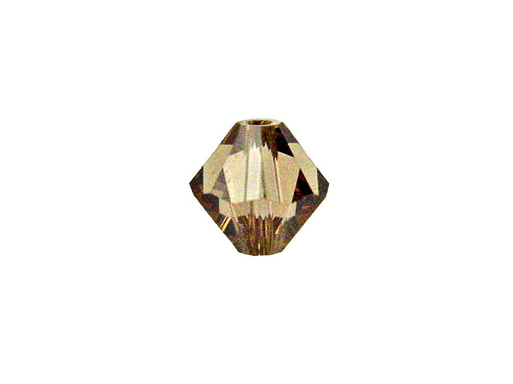 Swarovski Crystal, #5301 Bicone Beads 5mm, Light Smoked Topaz, Wholesale Packs - BeadPrism