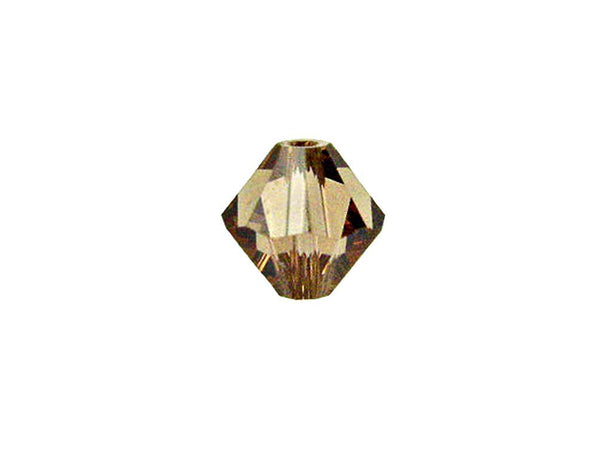 Swarovski Crystal, #5328 Bicone Beads 3mm, Light Smoked Topaz, Wholesale Packs - BeadPrism