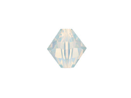Swarovski Crystal, #5328 Bicone Beads 4mm, White Opal, Wholesale Packs - BeadPrism