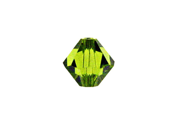 Swarovski Crystal, #5301 Bicone Beads 5mm, Olivine, Wholesale Packs - BeadPrism