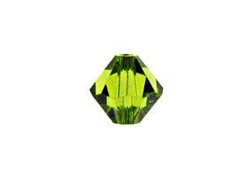 Swarovski Crystal, #5328 Bicone Beads 3mm, Olivine, Wholesale Packs - BeadPrism