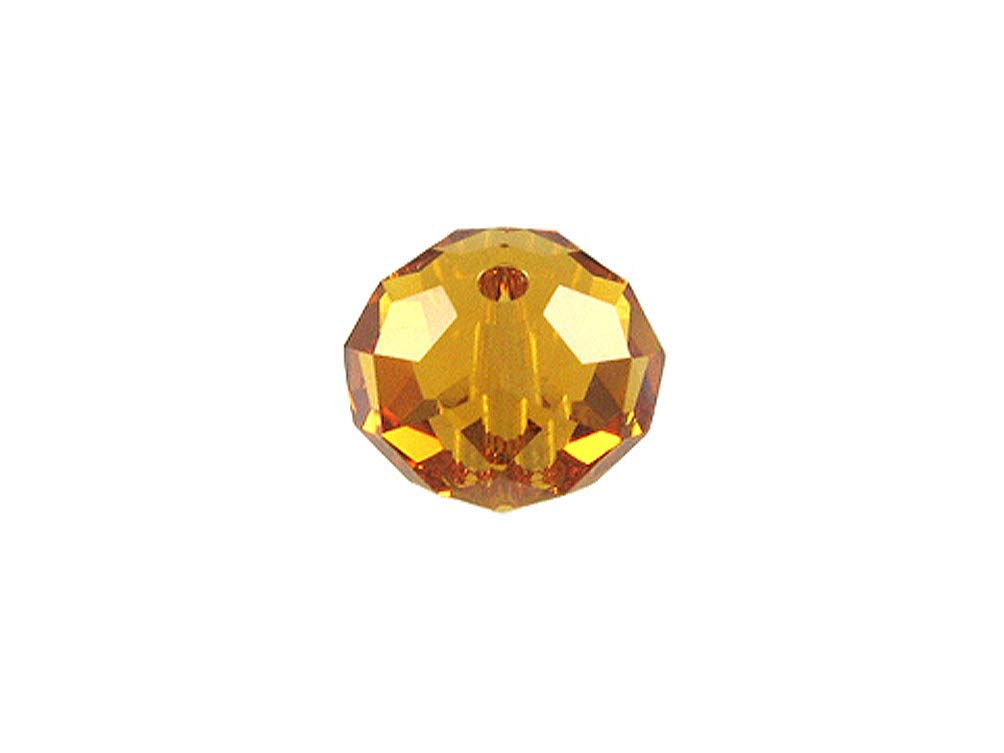 Swarovski 5040 Rondelle Crystal Faceted Beads Topaz | 12mm | Small & Wholesale Packs - BeadPrism