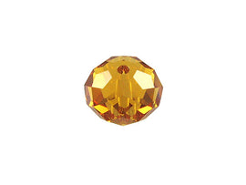 Swarovski 5040 Rondelle Crystal Faceted Beads Topaz | 8mm | Small & Wholesale Packs - BeadPrism