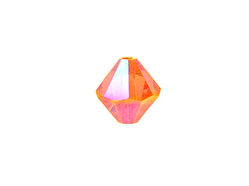 Swarovski Crystal, #5328 Bicone Beads 4mm, SUN AB 2X, Wholesale Packs - BeadPrism