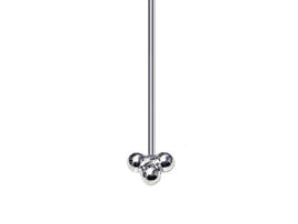 Sterling Silver .925 Headpin with 3 dots, 2 Inch, 24 Gauge, Choose Package Size - BeadPrism