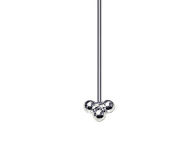 Sterling Silver .925 Headpin with 3 dots, 2 Inch, 24 Gauge, Choose Package Size - BeadPrism