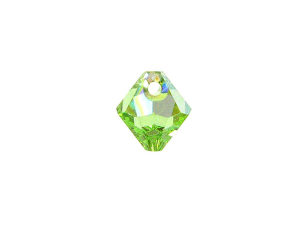 Wholesale Genuine Swarovski 6301 8mm Peridot AB Bicone Beads, Choose Package Size - BeadPrism