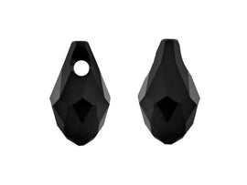 Swarovski Crystal, #6007 Briolettes Pendant 9mm, JET, Wholesale Packs - BeadPrism