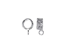 Load image into Gallery viewer, 2 pcs Sterling silver 8mm bail with Flower design ( 1 pair ) - BeadPrism