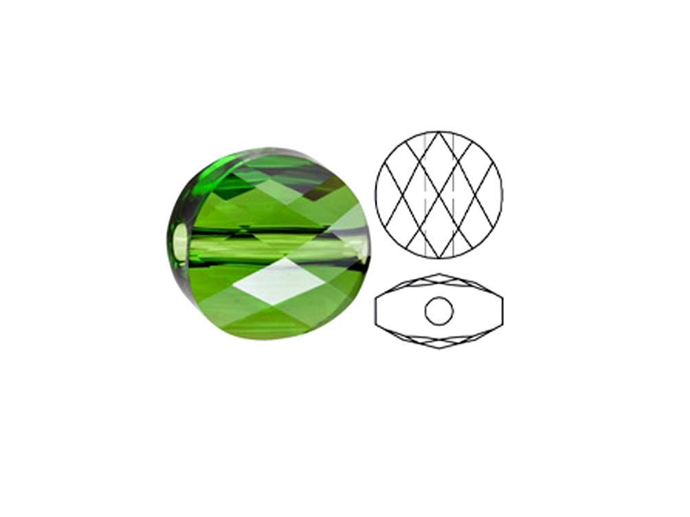 Swarovski 5052 Mini Round Beads, 8mm, Fern Green | 12 Pack - BeadPrism