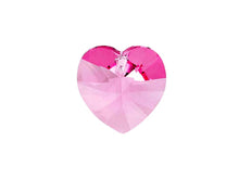 Load image into Gallery viewer, Swarovski Crystal, #6228 Heart Shape Pendant 18mm, ROSE, Wholesale Packs - BeadPrism