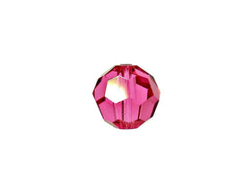 Swarovski 5000 Round Crystal Faceted Beads Indian Pink | 6mm | Small & Wholesale Packs - BeadPrism