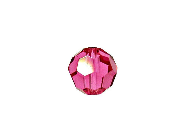 Swarovski 5000 Round Crystal Faceted Beads Indian Pink | 6mm | Small & Wholesale Packs - BeadPrism