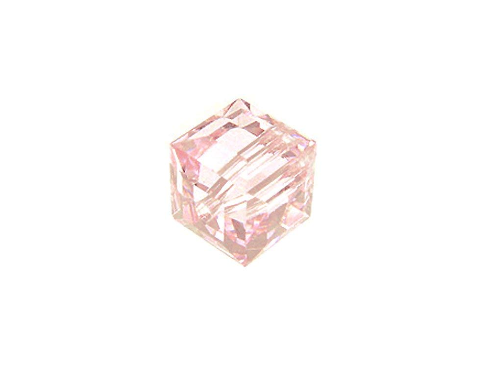 Wholesale Genuine Swarovski 5601 8mm Rosaline Cube Beads, Choose Package Size - BeadPrism