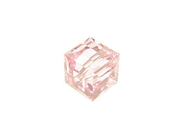 Wholesale Genuine Swarovski 5601 8mm Rosaline Cube Beads, Choose Package Size - BeadPrism