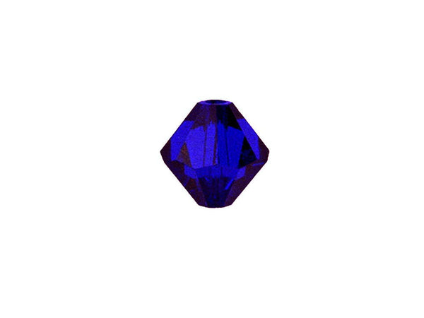 Swarovski Crystal, #5328 Bicone Beads 4mm, Cobalt, Wholesale Packs - BeadPrism