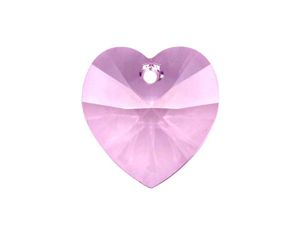 Swarovski Crystal, #6228 Heart Shape Pendant 10mm, Light Amethyst, Wholesale Packs - BeadPrism