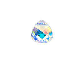 Swarovski Crystal, #6012 Flat Briolettes Beads 11mm, Aquamarine AB, Wholesale Packs - BeadPrism