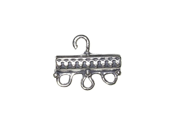 1 pc Sterling Silver 1-3 Connector - BeadPrism