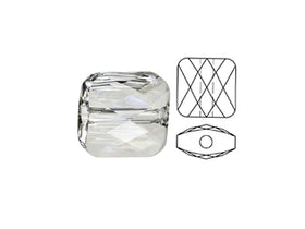 Swarovski 5053 Mini Square Beads, 6mm, Crystal | 24 Pack - BeadPrism