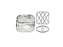 Load image into Gallery viewer, Swarovski 5053 Mini Square Beads, 8mm, Crystal | 12 Pack - BeadPrism