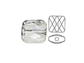 Swarovski 5053 Mini Square Beads, 8mm, Crystal | 12 Pack - BeadPrism