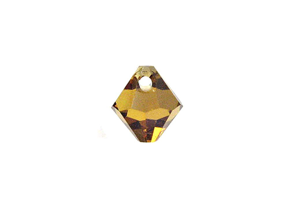 Wholesale Genuine Swarovski 6301 8mm Topaz SATIN Bicone Beads, Choose Package Size - BeadPrism