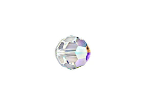 Swarovski 5000 Round Crystal Faceted Beads Crystal AB | 10mm | Small & Wholesale Packs - BeadPrism