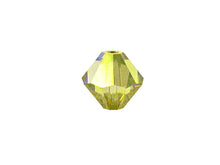 Load image into Gallery viewer, Swarovski Crystal, #5328 Bicone Beads 6mm, Lime AB, Wholesale Packs - BeadPrism