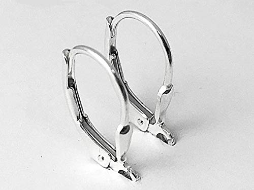 Wholesale Sterling Silver Leverback Earring Findings with Teardrop Design, Choose Package Size - BeadPrism